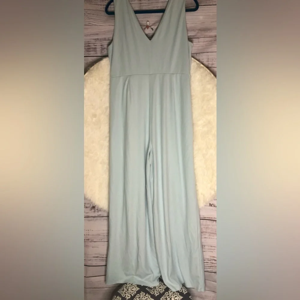 VENUS Light Powder Blue Aqua Sleeveless Jumpsuit sizes Large and XL NWOT